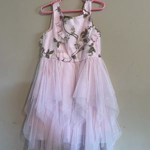 Pink with flower pattern girls size 6